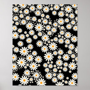 Poster Daisy Garden 08 Noir