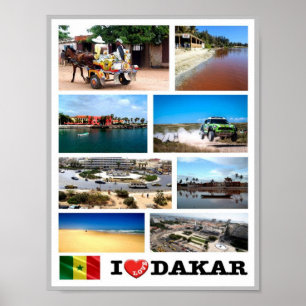 Poster Dakar I Love - Sénégal -