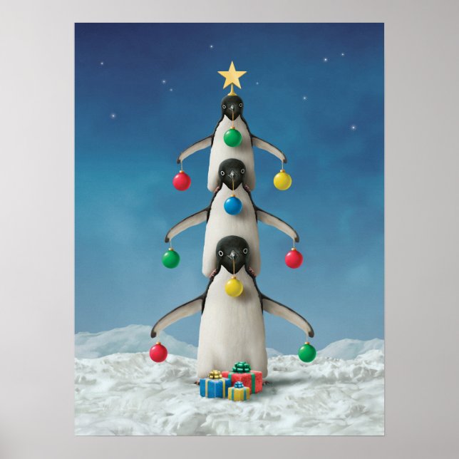 Poster d'Alan Giana "Oh Penguin Tree" (Devant)