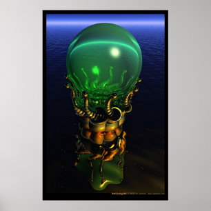 Poster Dali regardant la boule fixement