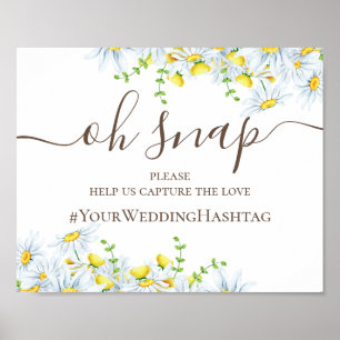 Poster Dalia aquarelle. Hashtag instagram mariage floral