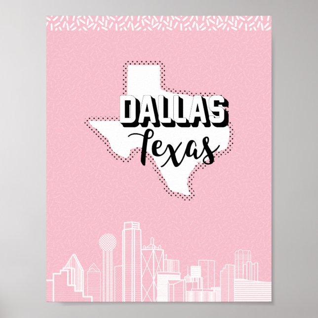 Poster Dallas Joli en rose (Devant)