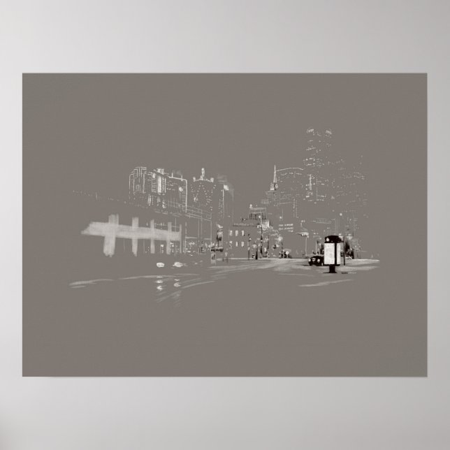 Poster Dallas Skyline Ville Dallas (Devant)