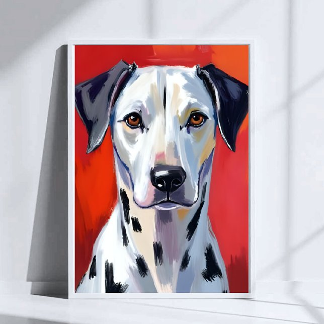 Poster Dalmatian Painting Dog Pet Watercolor Art (Créateur téléchargé)