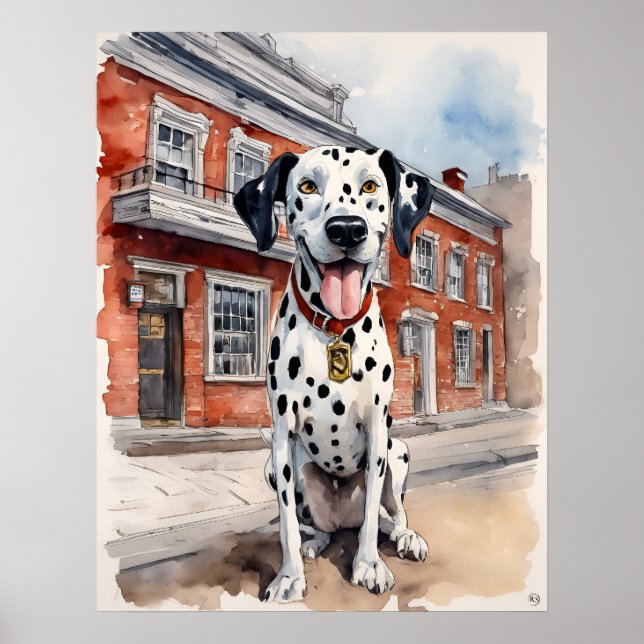 Poster Dalmatie - Art Chien Imprimer (Devant)