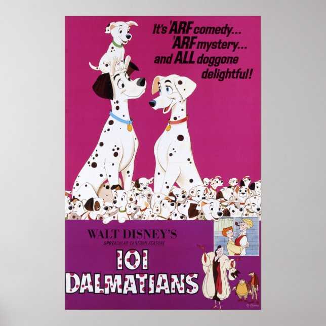 Poster Dalmatie rose (Devant)