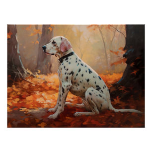 Poster Dalmatien en Automne Les Feuilles Tombent Inspire