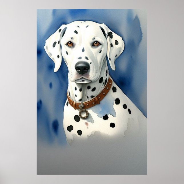 Poster Dalmation Chien Impression, Papier d'affiche de va (Devant)