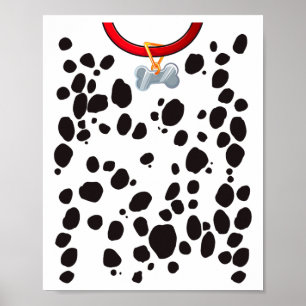 Poster Dalmations de costume de chien Spots Chiot Imprime