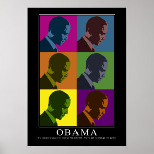 Poster "Daltonisme" Obama