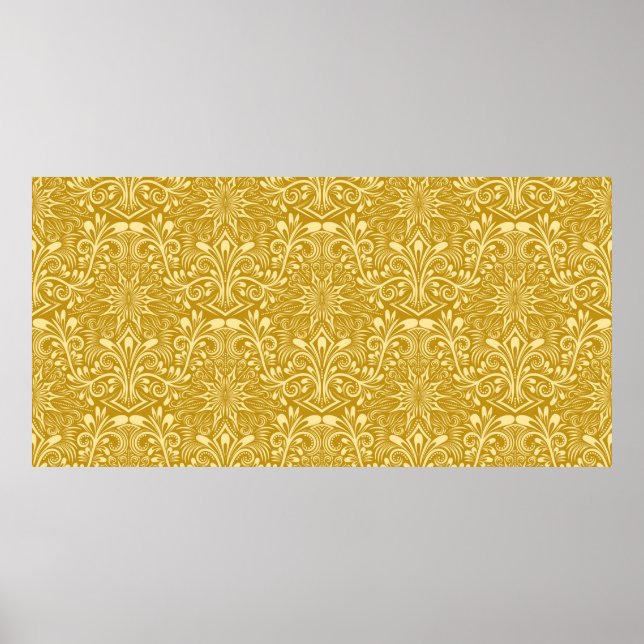 Poster Damask sans couture motif répétant arrière - plan. (Devant)