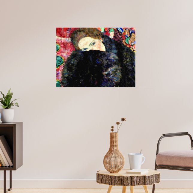 Poster Dame avec Muff par Gustav Klimt (Salon 3)