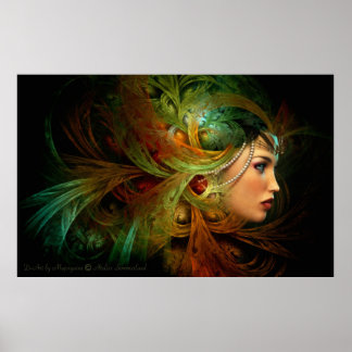 Poster Dame avec une coiffure élégante