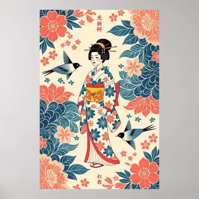 Poster Dame Bingata (Devant)