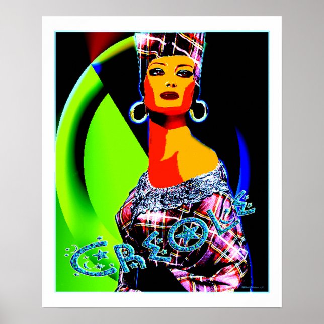 Poster Dame créole (Devant)