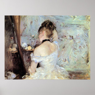 Poster Dame dans les toilettes par Berthe Morisot
