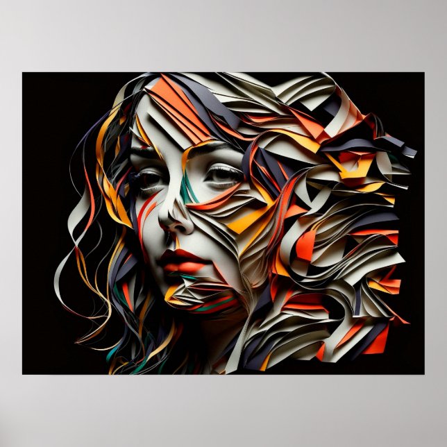 Poster Dame de papier (Devant)