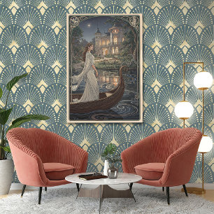 Poster Dame du lac Art Nouveau