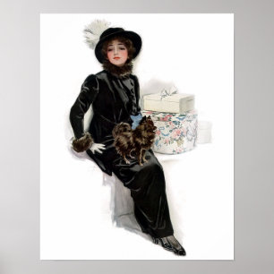 Poster Dame en noir