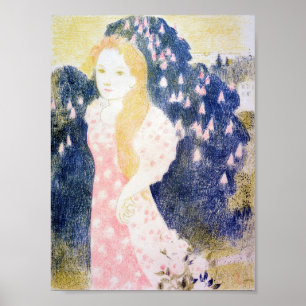 Poster Dame en Robe rose, Maurice Denis