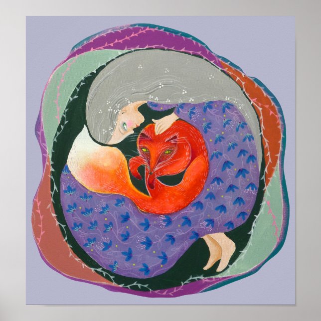 Poster Dame et Renard. (Devant)