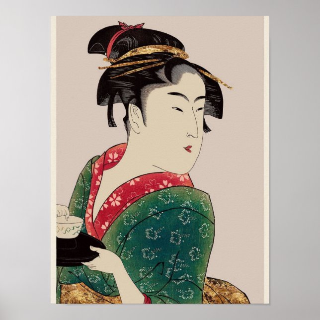 Poster Dame, japonaise (Devant)