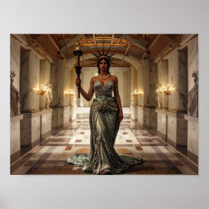 Poster Dame Liberté Démocratie Liberté Art