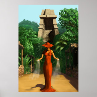 Poster Dame rouge