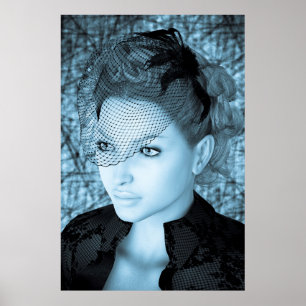 Poster Dame Vintage