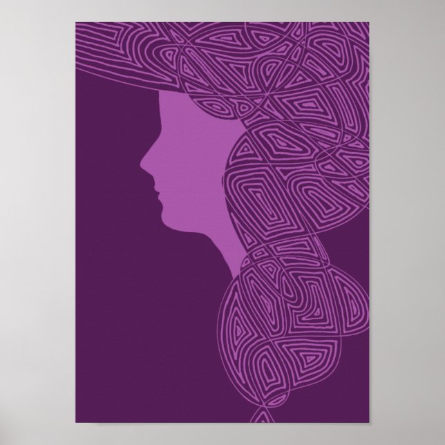 Poster Dame violette (Devant)