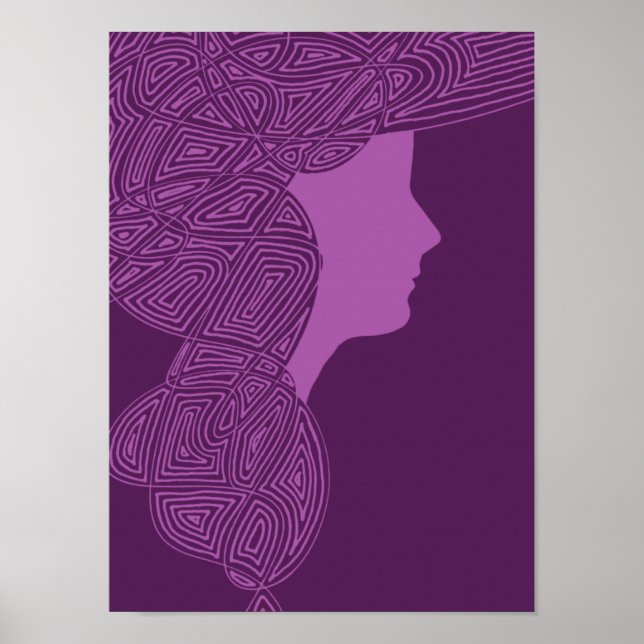 Poster Dame violette (Devant)