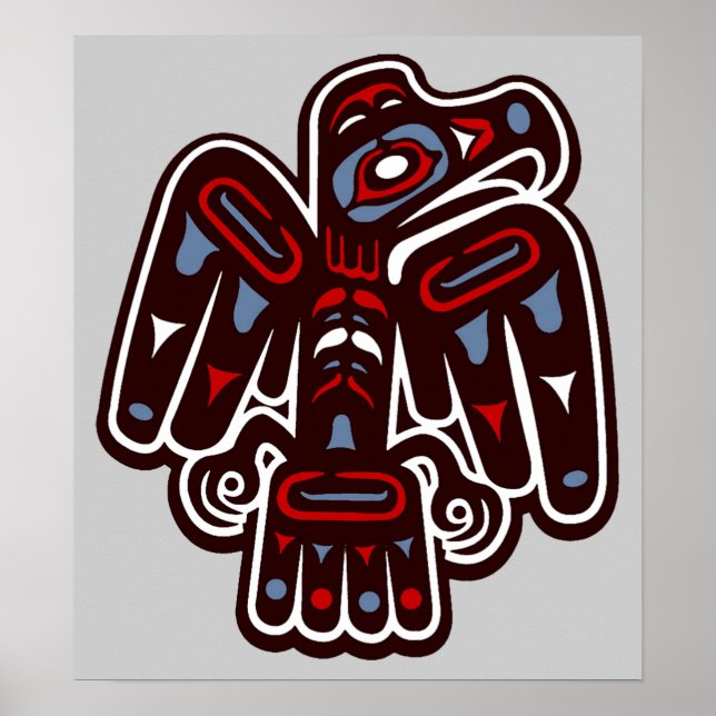 Poster d'Amérique autochtone Haida Thunderbird (Devant)