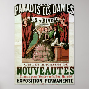 Poster Dames de DES de Paradis d'Au de publicité par