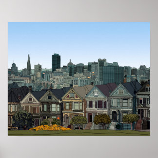 Poster Dames peintes à San Francisco