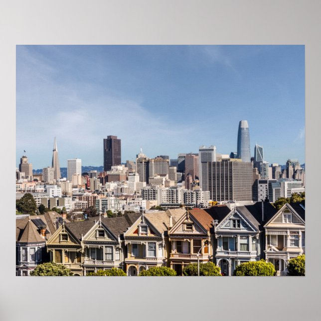 Poster Dames peintes maisons victoriennes à San Francisco (Devant)