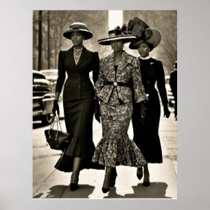Poster Dames Sophistiquées de la Renaissance de Harlem