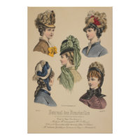 Dames victoriennes en Casquette Paris Annonce Vint