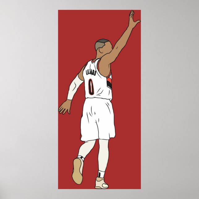 Poster Damian Lillard Waves Goodbye (Devant)