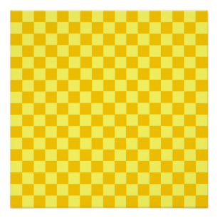 Poster Damier jaune de classique de combinaison