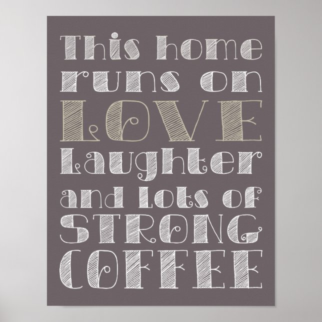 Poster d'amour et de café fort (Devant)