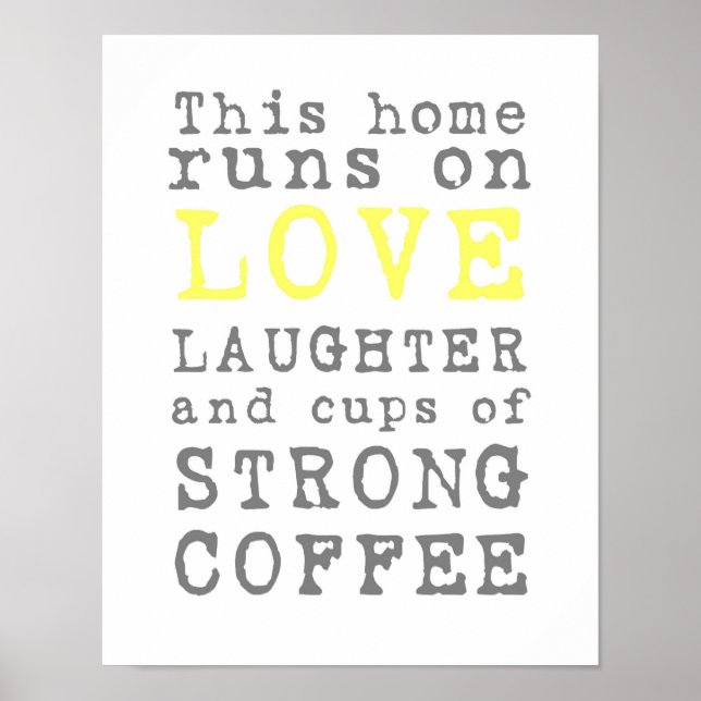 Poster d'amour et de café fort (Devant)