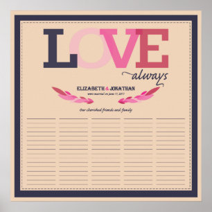 Poster d'amour pour Jonathan et Elizabeth