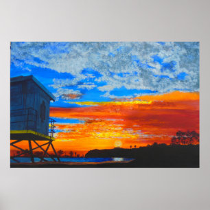 Poster Dana point de l'aube peinture