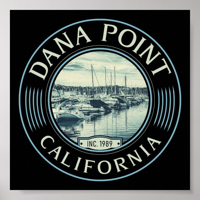 POSTER DANA POINT ORANGE CALIFORNIE - PORT DE DANA POINT (Devant)