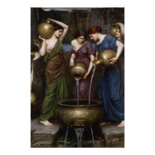 Poster Danaides Waterhouse Art Vintage