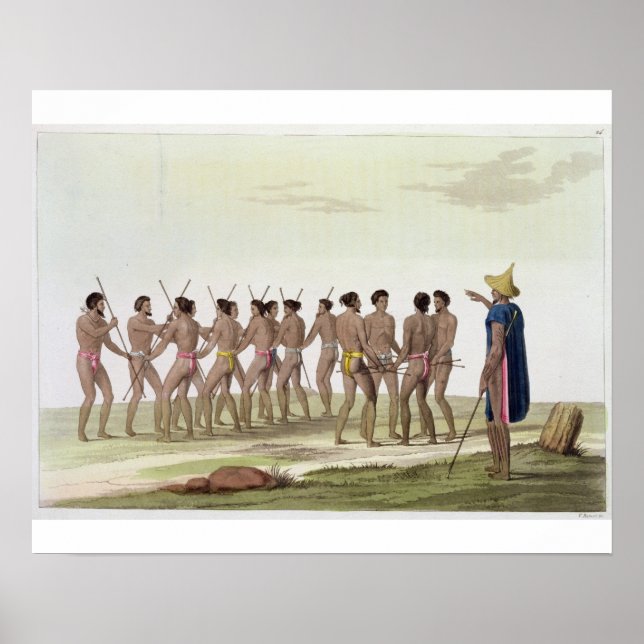 Poster Dance de guerre des Caroline Islanders, assiette 2 (Devant)
