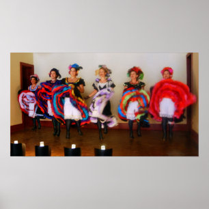 Poster Dance Hall Girls in Old West
