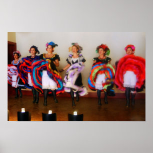 Poster Dance Hall Girls in Old West