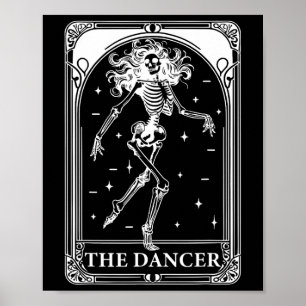 Poster Dancer Carte Tarot Squelette Danser Fille Enseigna