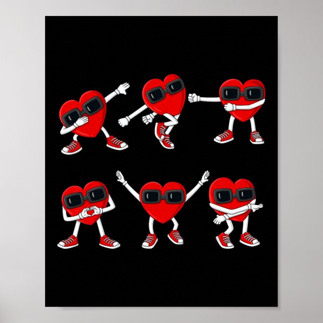 Poster Dancing Hearts Dance Challenge Valentines Day Boys (Devant)